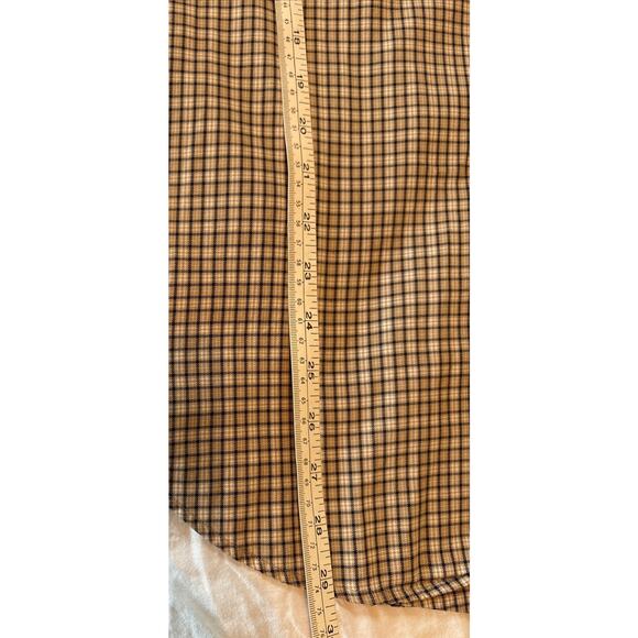 VTG Polo Ralph Lauren Mens Shirt Large Khaki Brown Plaid Button Down Sherborne - Picture 7 of 12